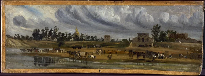 Ufer der Seine an der Barrière de la Cunette, in der Nähe des Champ-de-Mars (1820), 1820