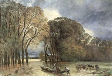 Die Überschwemmung bei Saint-Cloud, 1855