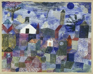 Landschaft in Blau
