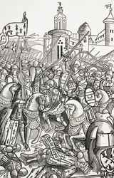 Die Schlacht von Auray, Frankreich, 29. September