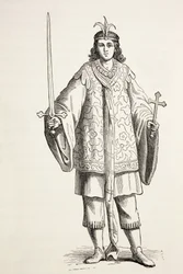 Der Page von Priester Johannes. Priester Johannes war auch bekannt als Presbyter Johannes