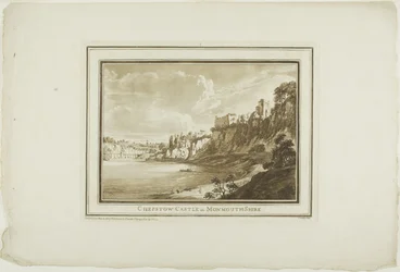 Chepstow Castle in Monmouth Shire, aus Zwölf Ansichten in Aquatinta von Zeichnungen vor Ort in Südwales