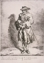Feuerstein- und Stahlverkäufer, Rufe von London, 1760
