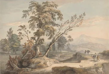 Italienische Landschaft mit Reisenden Nr. 2