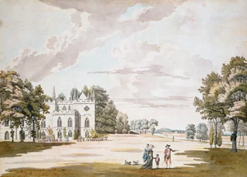 Die Südfront von Strawberry Hill, 18. Jahrhundert