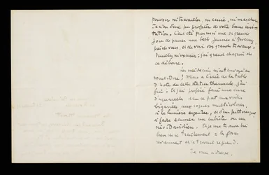 Autographischer Brief an Claude Monet, 21. Juli 1920