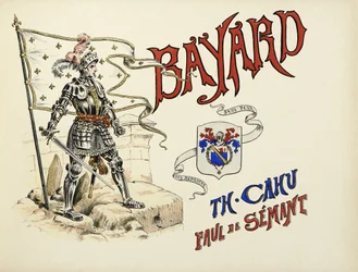 Illustration aus dem Buch „Histoire du chevalier Bayard“ von Théodore Cahu, illustriert von Paul de Sémant