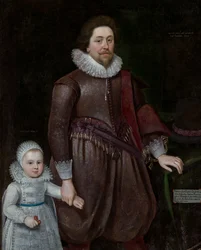 William, Lord Cavendish, später Zweiter Earl of Devonshire, und sein Sohn