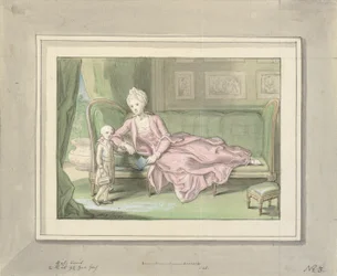 Dritter Entwurf für ein Gemälde von Caroline Mathilde und Frederik