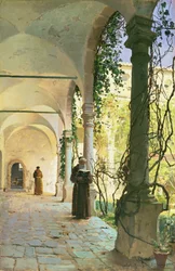 Im Kreuzgang des Klosters Santa Maria di Gesù in Taormina