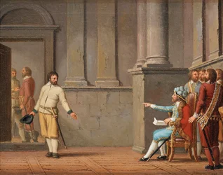 Engelbrekt Engelbrektsson vor Erik III. (Erik von Pommern), von Pehr Hilleström