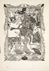 Frontispiz, aus Einhundert Anekdoten von Tieren, veröffentlicht 1924