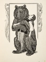 Der Bär und das Kind, aus Hundert Anekdoten über Tiere, veröffentlicht 1924