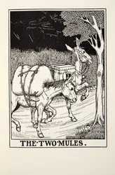 Die zwei Maultiere, aus Fontaine Fables, veröffentlicht 1905