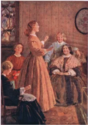 "Denkt an eure Gnaden, Kinder, denkt an eure Gnaden", aus Little Women, veröffentlicht von Associated Newspapers Limited, ca. 1940