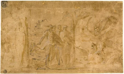 Studie für Perseus befreit Andromeda