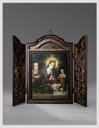 Ein tragbarer christlicher Schrein (Seigan), in Auftrag gegeben von den portugiesischen Jesuiten