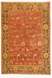 Tier-Teppich aus Isfahan