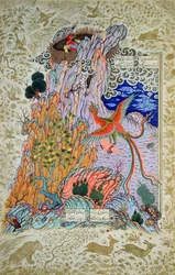 Zal wird von der mythischen Simurgh gerettet (Detail)