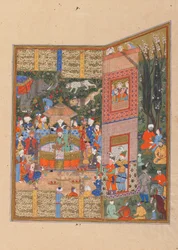 Die Gesandten von Salm und Tur vor Faridun
