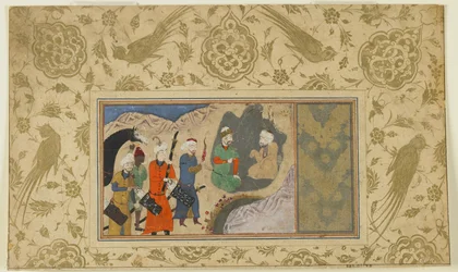 Iskandar besucht einen Einsiedler, um 1500