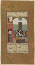 Mihr und Mushtari lassen sich Blut abnehmen, ca. 1560-70