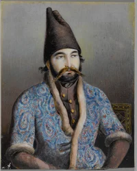 Porträt eines Adligen oder königlichen Figur, möglicherweise Muhammad Shah Qajar