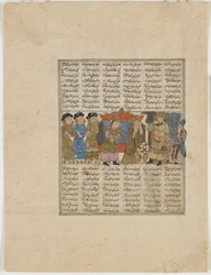 Sudaba erhebt Anschuldigungen gegen Siyavush, aus einem Shahnama (Buch der Könige) von Firdawsi (gest. 1020)