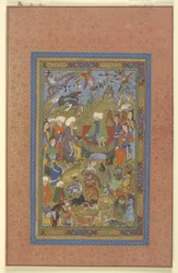 Sulayman und Bilqis auf dem Thron, ca. 1590-1600
