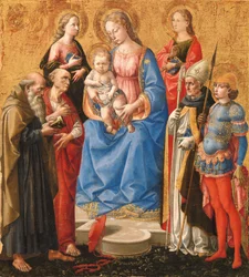 Madonna mit Kind und sechs Heiligen, späte 1440er
