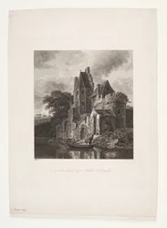 Burgruine an einem Fluss