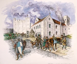 Burg und Palast, Old Sarum, Wiltshire, ca. 1130, 1994