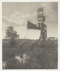 Eine zerstörte Wassermühle