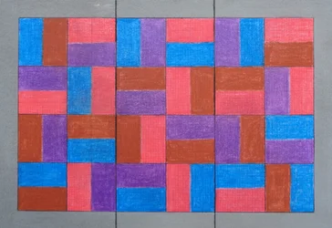 Gefliestes Triptychon