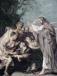 Christus erweckt Lazarus, Gemälde von Peter Paul Rubens
