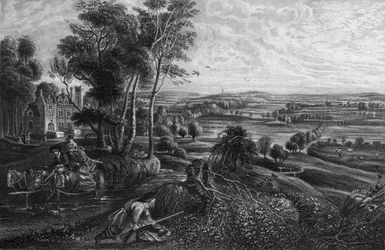 Landschaft und Figuren