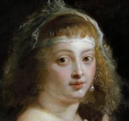 Detail von Helene Fourment in einem Pelzmantel