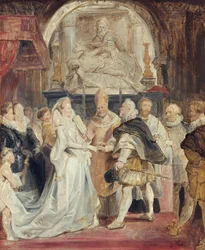 Die Vermählung "in procuratione" (Skizze zum Medici-Zyklus)