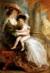 Hélène Fourment mit ihrem Sohn Francis, 1635