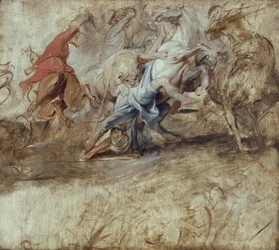 Löwenjagd (Rückseite: Vermählung in Procuratione)