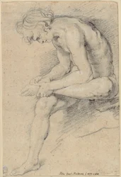 Nackter Jüngling in der Pose des Spinario
