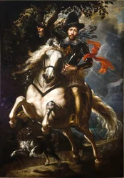 Porträt von Giò Carlo Doria zu Pferd