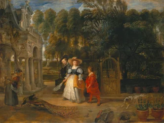 Rubens mit seiner zweiten Frau im Garten