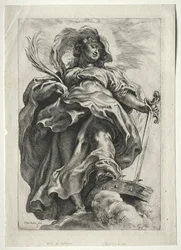Die heilige Katharina in den Wolken