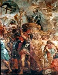 Der triumphale Einzug von Henri IV in Paris (Detail)