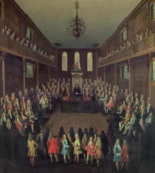 Das Unterhaus während einer Sitzung, 1710