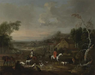 Der Reverend Jemmet Browne bei einem Treffen der Fuchsjagd, c.1730