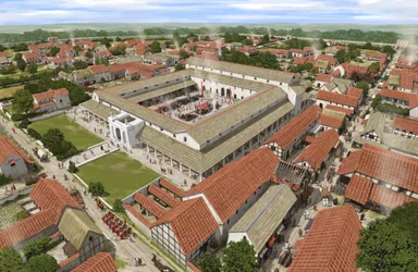 Das Forum in Silchester von Nordwesten
