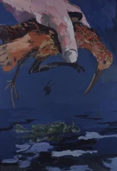 Große Hand am Himmel
