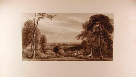 Blick auf Oxford von Wytham aus
